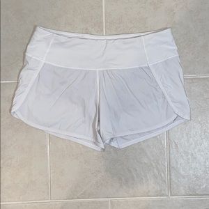 white lulu shorts!